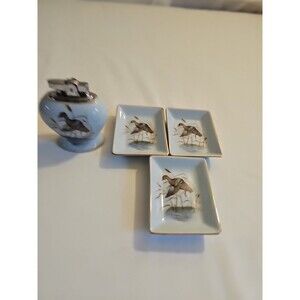 Duck Automatic Dishes Japan ATC Super Deluxe Set Of 3 With Table Lighter
